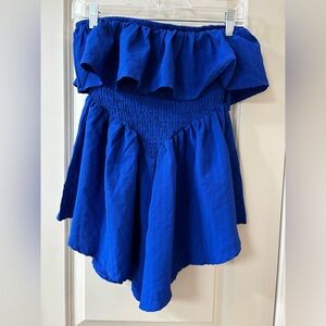 Royal Blue Smocked Romper